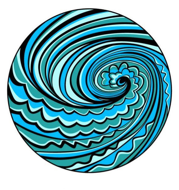 Circle waves Sticker